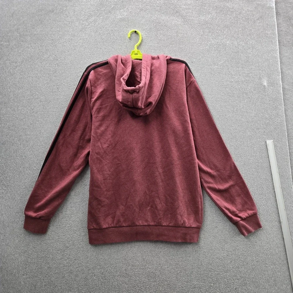 Adidas‎ Men Hoodie L Maroon Fleece Activewear Long Sleeve